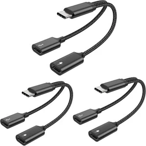 USB C Splitter USB C to USB C Female Adapter USB Y Splitter Cable(NOT for - Picture 1 of 6