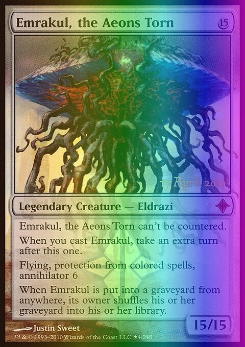 MTG Emrakul, the Aeons Torn (4/6) Rise of the Eldrazi Promos LP FOIL - Image 1 of 1