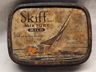 Antique Tobacco Auction Skiff Tin Litho Mild Mixture Can Sail Boat Sailing Empty