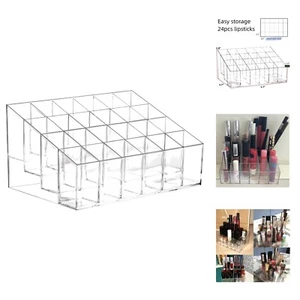 Lipstick Holder, 24 Slots Clear Lipstick Organizer Acrylic Lipgloss Storage D... - Picture 1 of 7