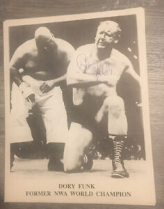 DORY FUNK Signed NWA WORLD CHAMPION AUTOGRAPHED Original PROMO Photo Terry Wwf
