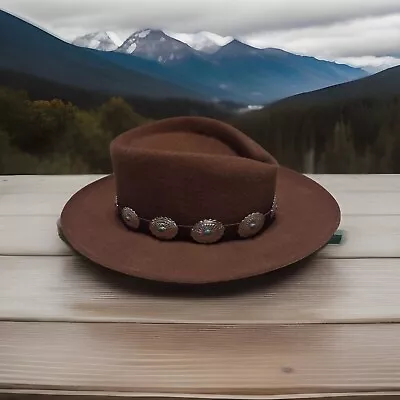 Sombrero Scala Collezione, fieltro de lana aplastable repelente al agua, hombre, marrón, mediano Foto 1 de 4