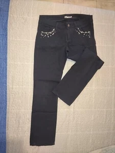 Pantaloni Lunghi Blu Scuro Calzedonia Donna Con Paillettes (M) - Foto 1 di 2