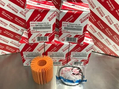 Juego de 5 filtros de aceite originales Toyota 04152-YZZA1 Camry Avalon Highlander Rav4  Foto 1 de 4