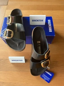 Birkenstock Arizona Big Buckle High Shine Schwarz Gr. 39 normal NEU - Bild 1 von 5