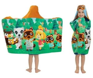 Animal Crossings Hooded Bath Towel Kids Wrap Poncho Beach Pool Swim 50x24 Child - Picture 1 of 16
