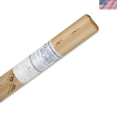 Rollo de papel de acuarela 51 pulgadas x 10 yardas blanco natural 100 % algodón papel - 156 lb caliente... Foto 1 de 2