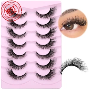 Lashes Natural Look Cat Eye False Eyelashes Mink Fluffy Fox Eye Lashes Wispy 15M - Picture 1 of 12
