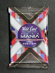 2024 Wild Card Preview Auto Mania Football Unopened Sealed Pack 1 Card - Picture 1 of 2