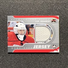 2011-12 In The Game J.P. CESARIO #M-51 Between The Pipes JERSEY - HOCKEY CARD