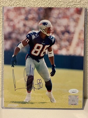 Foto firmada por Terry Glenn de los New England Patriots 8x10 JSA Foto 1 de 4