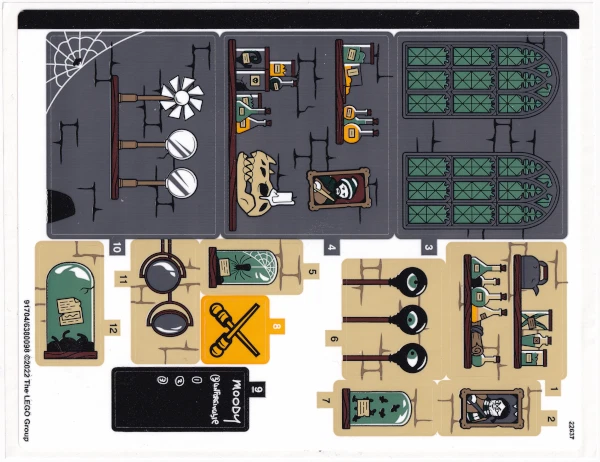 LEGO HOJA DE PEGATINAS PARA 76397 MOMENTOS HOGWARTS: DEFENSA CONTRA LAS ARTES OSCURAS Set Nuevo Foto 1 de 1