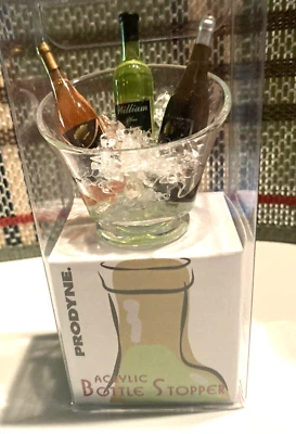 GARRAFAS DE VINHO ACRÍLICO PRODYNE ROLHA DE GARRAFA EM UM BALDE DE GELO -NOVO - Imagem 1 de 4