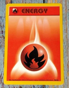 Pokemon Card Energy FIRE 98/102 Base Set 1999 (#6) - Picture 1 of 4