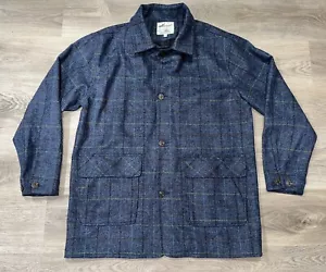 Cappotto Manresa Blu Finestra Quadri Shetland Luna Lana The Vallas Bemberg L - Foto 1 di 14