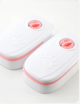 Alimentador automático de mascotas dispensador inteligente de alimentos para gatos perros temporizador acero inoxidable Bo Foto 1 de 4