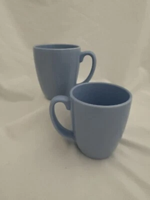 Juego de 2 tazas de café de gres Corelle Livingware taza de té azul claro sólido 11 oz Foto 1 de 4