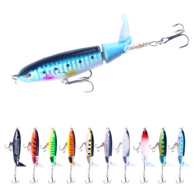 1 Stück Topwater Lures Schwimmende Angelköder Rotierender Schwanz Köder 11cm - Bild 1 von 4