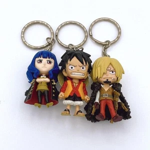 One Piece Deformed Keychain Set Luffy Sanji Ain Collectible Used - Picture 1 of 2