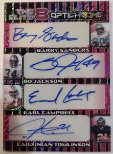 2025 Leaf Optichrome FB Elite 8 RB Autos Sanders/Jackson/Campbell + 5 More #1/1 - Picture 1 of 2