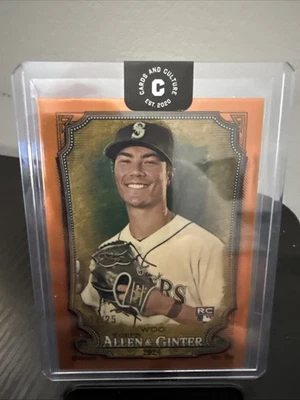 2024 Allen & Ginter Bryan Woo RC /25 Orange REFRACTOR SP - Image 1 of 2