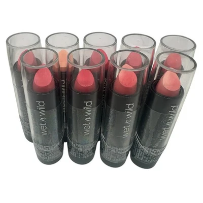 Wet N Wild Silk Finish Lipstick MINUTES AFLAME - 517C - .13 oz - New 9 Pack RARE - Image 1 of 4