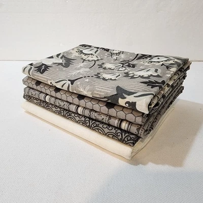 Boudoir, London Fog Bundle of 5 prints by Basic Grey 1/2-yds, Total 2.5 Yards. - Image 1 of 4