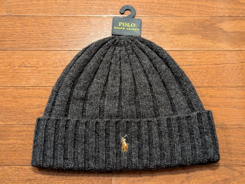 Polo Ralph Lauren Cuffed Wool Ribbed Signature Logo Beanie Pp0054 035
