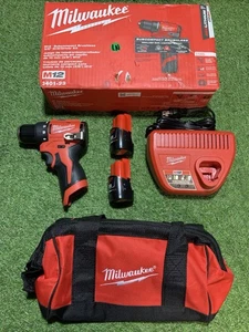 Milwaukee 3401-22 M12 12V 3/8" Subcompact Brushless Drill/Driver Kit w/ Batterie - Picture 1 of 2