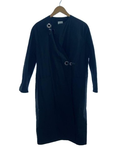 HERMÈS HERMES altro cappotto 34 cotone nero tinta unita imbottito con leggere macchie usa nelpo