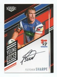 2025 Nrl Elite Young Guns Black Signature (YGS09) Fletcher SHARP Knights 030/159 - Picture 1 of 1