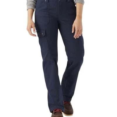 Pantalones LL Bean Mujer Medianos Calce Clásico Pana Carga Trabajo Exterior Bolsillos con Cremallera Foto 1 de 4