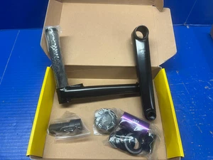 GT Chromoly  Power Series, Manivelle Two Piece Crankset, 165 mm, Black - Picture 1 of 6