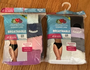 Paquete de 2 ropa interior de microfibra Fruit of the Loom para mujer talla 10/3x - Imagen 1 de 3