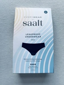 Everywear by Saalt schwarzer auslaufsicherer Unterwäsche Slip mit hoher Saugfähigkeit - Large NEU - Bild 1 von 4
