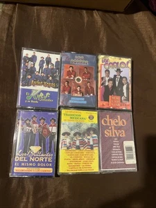 6 Cassettes Nuevos Por $20 Los Carlis, Carlo Silva, El Korita Gonzalez, Y MAs - Picture 1 of 2