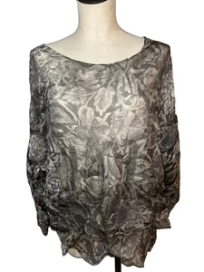 Saks Fifth Avenue Women’s Silk Layered Blouse Top size XL Boho Whimsygoth - Picture 1 of 11