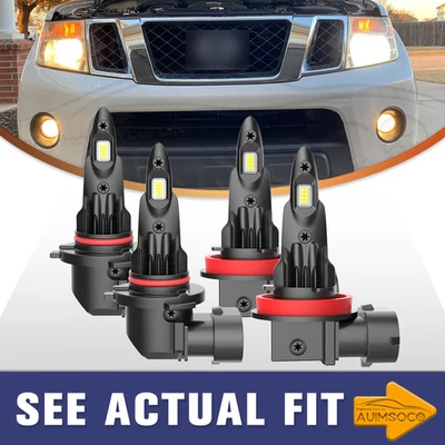 Kit combinado de 4 faros LED, haz alto/bajo, para Mitsubishi ASX 2013 2014 2015 Foto 1 de 4