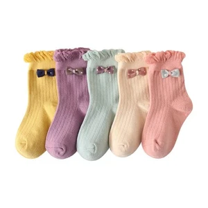 QINTIAN Socks Girls Socks Children s Socks Set of 5 Pairs Cute Lovely Ri 968 - Picture 1 of 7