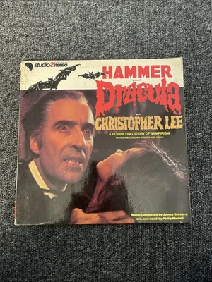 Hammer DRACULA w/ Christopher Lee Vinyl Vintage 1st Press 1974 Universal Monster Foto 1 de 4