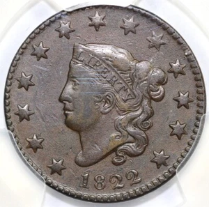 1822 1c Matron Head Large Cent PCGS VF 30 - Picture 1 of 5