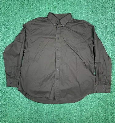 Camisa de vestir Croft & Barrow para hombre talla 2XL manga larga resistente a las arrugas marrón Foto 1 de 4