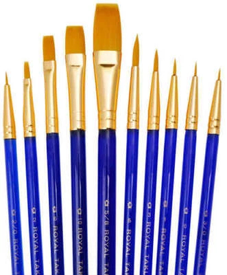 ROYAL & LANGNICKEL Royal 10 Brushes Value Set. For Artists Watercolour Acrylic Oil Painting SVP2