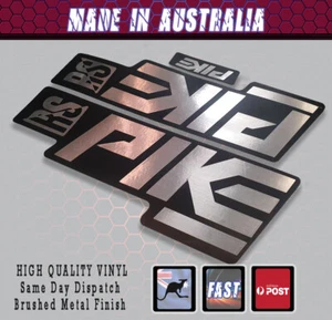 Rockshox Pike style Fork Decal Hand layed Brushed Silver Sticker Rock shox  - Picture 1 of 3