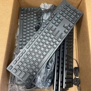 Lot of 9 Dell Wired Keyboard - Black KB216 - Picture 1 of 3