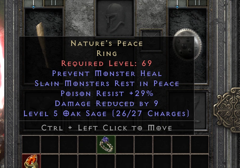 Diablo 2 Resurrected ✶29% Resist Nature's Peace Ring✶-  D2R PC - SC NL - Image 1 of 1