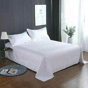 Egyptian Cotton Luxury Bed Sheet King Size Double Flat Sheets for Bedding - Picture 1 of 12