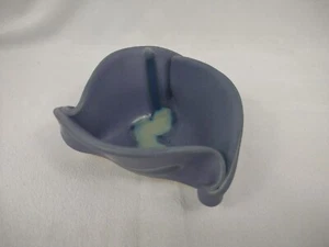 Hilborn Studio Pottery Periwinkle Blue Pinch Dimple Bowl Trinket Dish 2" tall - Picture 1 of 12
