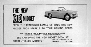 MG Midget 1962 "The New Midget" anuncio original  - Imagen 1 de 1