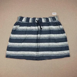 Patagonia Skirt Stripped Blue Hemp Stretch Organic Drawstring Size Medium - Picture 1 of 5